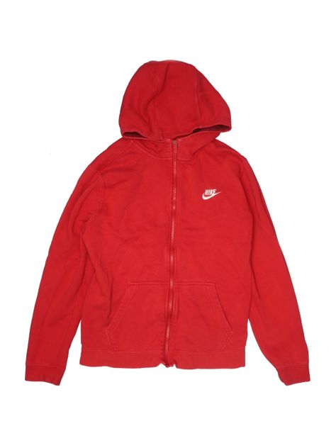 Red Nike Jacket, Red Zip Up Hoodie, Nike Zip Up Hoodie, Nike Zip Up, Red Nike, Solid Tops, Zip Up Hoodie, Nike Sportswear, Nike Jacket