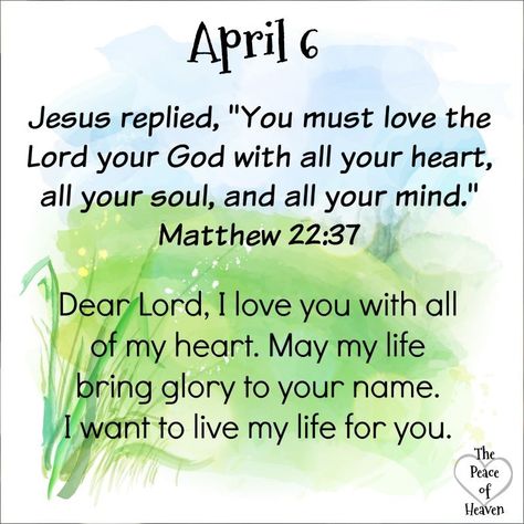 Birth Month Quotes, Bible Verse Matthew, April Quotes, Daily Spiritual Quotes, Matthew 22 37, Prayer For Peace, Daily Wisdom, Christian Quotes Prayer, Daily Word