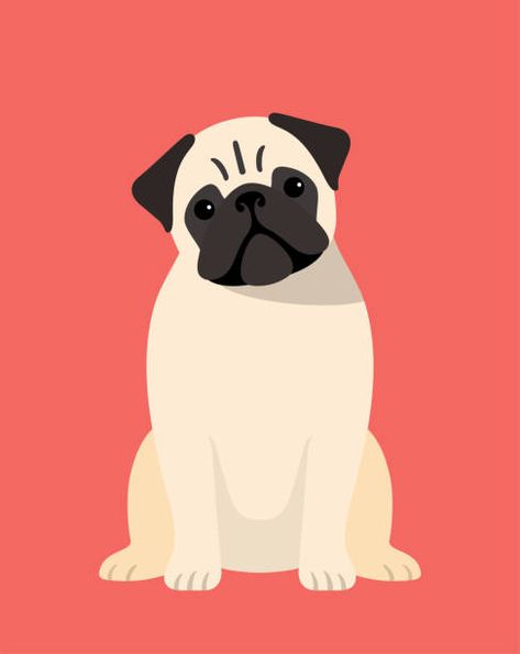 7,207 Pugs Illustrations & Clip Art - iStock Pug Illustration, Animal Body Parts, Dog Clip, Download Image, Kawaii Doodles, Dog Illustration, Pug Love, Animal Heads, Pug Dog