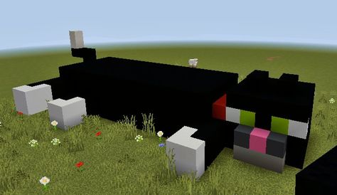 Cute house black cat with white spoots Cat Builds Minecraft, Minecraft Cat Building, Minecraft Animal House Ideas, Cat Build Minecraft, Panda Minecraft Build, Cat Statue Minecraft, Black Minecraft House, Cat Minecraft Build, Minecraft Cat Build