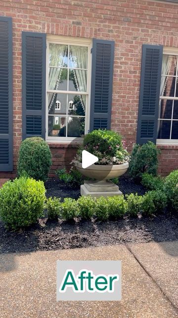 Patricia Hunt on Instagram: "Just another day and another before and after! Our English Village Urn works every single time!
 
#beforeandafterhome 
@elegantearthinc" Landscaping Before And After, Outdoor Chapel, Chapel Ideas, English Village, Another Day, Front Yard, Garden Ideas, Landscaping, Yard