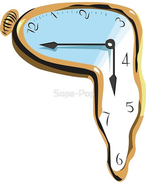 Melting Clock Dali Clock Drawing, Melted Clock, Melting Clocks, Melting Clock Drawing, Clock Illustration Art, Alice In Wonderland Clock, Clock Poster, Clock Drawing, Dali Clock