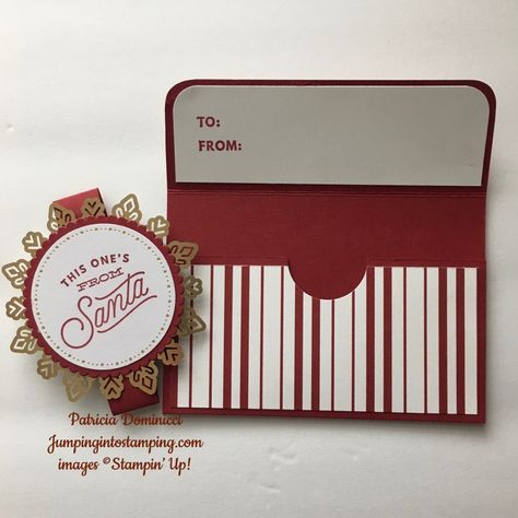 Gift Card Holder Diy Templates, Last Minute Gifts For Friends, Gift Card Holders Stampin Up, Gift Card Holder Template, Christmas Money Cards, Gift Card Holder Diy, Bus Trip, Gift Cards Money, Christmas Gift Card Holders