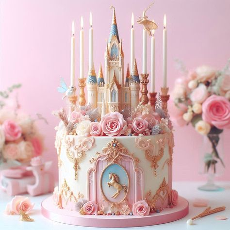 Disney Character Cake, Disney Princess Theme Cake, Princess Baby Shower Cake, Sleeping Beauty Cake, Princess Theme Cake, Prince Cake, Princess Theme Birthday, Fairy Tea Parties, Princess Theme Birthday Party