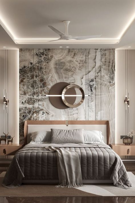 Simplicity meets style with these minimalist bedroom ideas. Learn how to achieve a clutter-free and serene space Luxury Rustic Bedroom, Simple Bedroom Makeover, Marble Architecture, Suite Room Hotel, Marble Bedroom, Bedroom Makeover Ideas, Minimalist Bedroom Ideas, Texture Marble, Fancy Bedroom