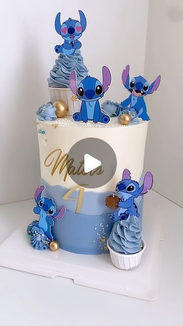 Cake design & Wedding cake on Instagram: "Stitch cake 💙    #layercake #patisserie #gateaupersonnalise #patisseriemaison #cakedesign #pastry #gateaustitch #pastrylove #cakedecorating #disneycake #cakedesigner #stitch #stitchcake #stitchcakebirthday #stitchbirthday #cakeartist #birtdaycake  #cakedecorator #iledefrance #seineetmarne #evenementiel #cakedesign77 #aniversarycake #gateau77 #reels #reelinstagram" Stitch Birthday Cakes, Stitch Cake Design, Stitch Birthday Cake, Cake Design Wedding, Stitch Party, Stitch Cake, Kids Cakes, Disney Cakes, Fall Baking