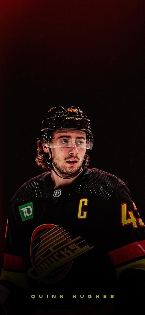 Vancouver Canucks Wallpaper Iphone, Quinn Hughes Wallpaper, Canucks Wallpaper, Hockey Widget, Hockey Tattoo, Hockey Wallpaper, Huggy Bear, Hockey Boy, Michigan Hockey