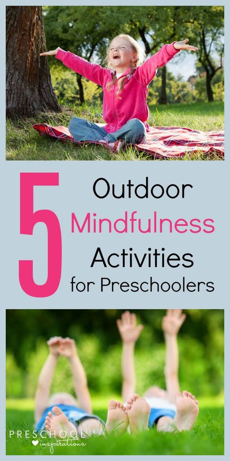 Going back to school can be tough on kids! These outdoor mindfulness activities can help your child wind down and relax - they're simple and only takes minutes of your day. A great way for preschoolers as well as older children to become more focused and relaxed from the pressures of school. Mindfulness Games, Preschool Inspirations, Nature Mandala, Nature School, Activities For Preschoolers, Kids Yoga, Mindfulness For Kids, Art Therapy Activities, Outdoor Classroom