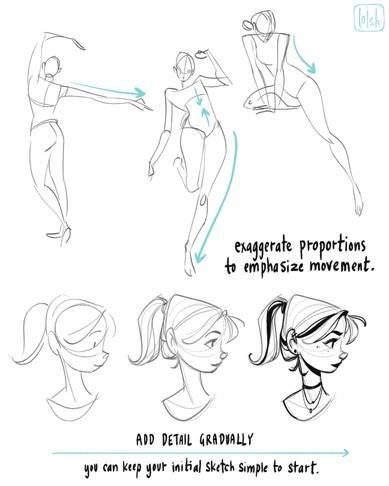 Cartoon Tutorial, Sketching Tips, Human Figure Drawing, Gesture Drawing, Figure Drawing Reference, Female Body, Anatomy Reference, Body Poses, Drawing Tutorials