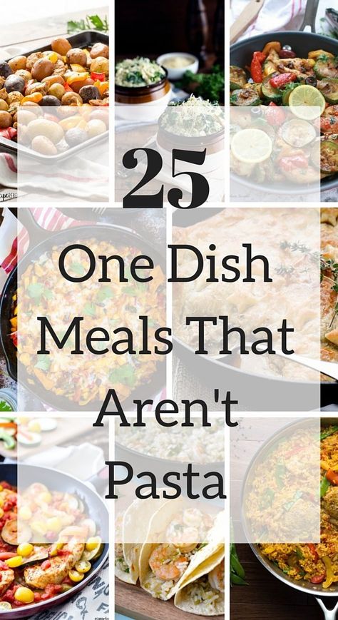 25 One-Dish Meal Ideas That Aren't Pasta. Some look real good for my family. 20 Min Meals Healthy, Lazy Day Meals, Pasta Free Meals, Simple Stove Top Meals, Simple Meals For One, One Dish Meals, Amazing Meals, One Skillet Meals, One Pot Dinners