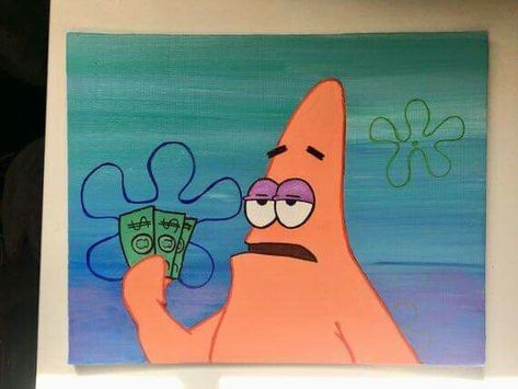 Drawing Ideas Aesthetic, Disney Canvas Art, Spongebob Painting, Trippy Painting, Posca Art, Hippie Painting, Simple Canvas Paintings, Cute Canvas Paintings, Easy Canvas Art