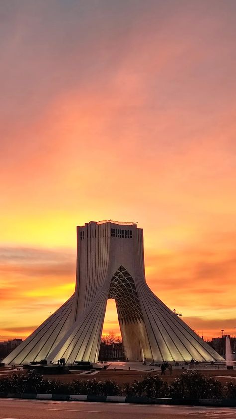 Azadi Tower | Tehran | Iran Iran Aesthetic Wallpaper, Azadi Tower Tehran, Iran Wallpaper, Iran Aesthetic, Azadi Tower, Iranian Flag, Arabian Nights Aesthetic, Free Iran, Iran Flag