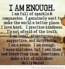 I'm enough. Someday I'll be enough for the right person, and I'll be the only woman instead of "the other woman" for the moment. Crown Quotes, Quotes About Strength And Love, I Am Enough, Knowledge Quotes, Super Quotes, Trendy Quotes, New Quotes, Wonderful Words, Quotes About Strength