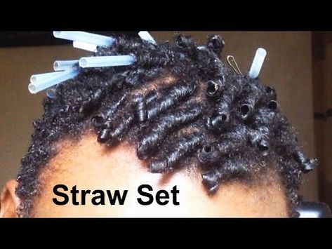 Straw Set Natural Hair, Short Natural Hair, Tapered Natural Hair, Natural Hair Tutorials, Short Natural Hair Styles, Short Hairstyles, Simple Way, Try On, Hair Tutorial