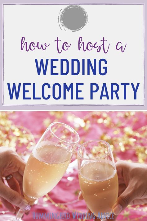 Have you heard of a wedding welcome party? These parties are a great way to spend time with out of town guests who have come for your wedding. Where you host the welcome party is up to you, but it's best to keep it lowkey and simple, because you're already hosting a wedding within a few days of the welcome party. This post has all the details on inviting guests, how much money to spend, and where to have your wedding welcome party // guest experience // wedding day // wedding guest // thoughtful Pre Wedding Welcome Party, Welcome Party Decorations Ideas, Wedding Welcome Party Themes, Wedding Welcome Party Invitation, Night Before Wedding Party, Wedding Welcome Party Decor, Wedding Welcome Party Ideas, Welcome Party Ideas, Welcome Party Wedding