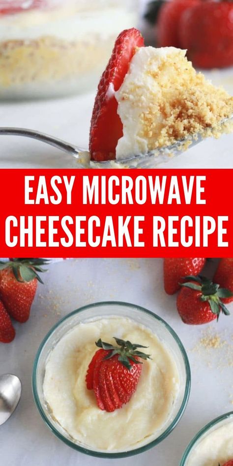 Microwave cheesecake is the ultimate dessert that serves two. An eggless cheesecake that comes together in minutes. The hardest part is allowing your mug cheesecake to set up in the freezer. #microwave #mugdessert #eggless #cheesecake #dessert #dessertfortwo One Person Cheesecake, Cheesecake In A Mug Microwave, One Serving Cheesecake, Single Cheesecake Recipe, Mug Cheesecake Microwave, Personal Cheesecake Recipe, Cheesecake Mug Cake, Cheesecake In A Mug, Cheesecake For One