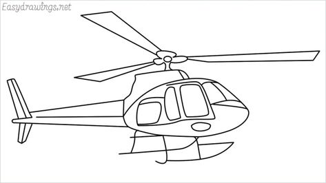 How to draw a Helicopter step by step for beginners Simple Helicopter Drawing, Helicopter Drawing Easy, Helicopter Drawing, Bill Tattoo, Simple Drawings, Brain Art, Drawing Lesson, Vegas Trip, Outline Drawings