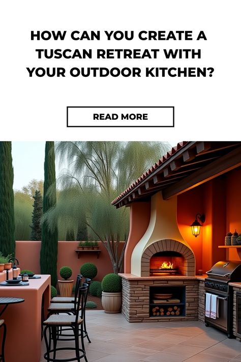 Italian countryside inspired outdoor kitchen Rustic Outdoor Kitchens, Outdoor Cooking Spaces, Kitchen Design Styles, Modern Outdoor Kitchen, Backyard Entertaining, Rustic Outdoor, Summer Bbq, Contemporary Outdoor, Outdoor Kitchen Design