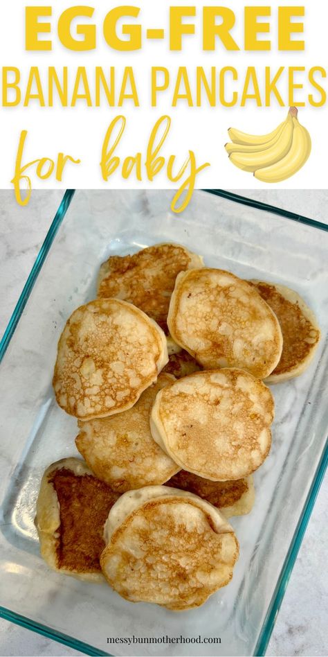 egg free banana pancakes Pancakes For 7 Month Old, Infant Banana Pancakes, Blw Oatmeal Pancakes, Blw No Egg, Pancakes Without Eggs Recipes, Food Ideas For Infants, Blw Eggs 6 Months, Egg Free Baby Pancakes, Egg Free Pancakes For Baby