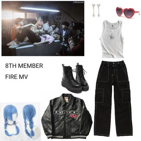 Bts Outfits Inspired, 8th Member Of Bts, Bts 8th Member Outfits, Fire Bts, Bts 8th Member, Bts Hyyh, Korean Fashion Kpop Inspired Outfits, Bts Clothing, Korean Fashion Kpop