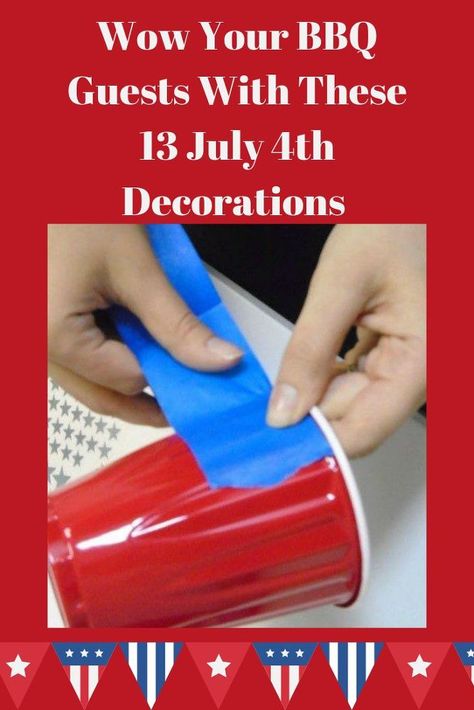 You might want to save these patriotic DIY ideas for next year! #July4th #America #diydecor Veterans Day Centerpieces Diy, 4th Of July Centerpieces Diy, 4th Of July Outdoor Decorations, Patriotic Centerpieces Diy, 4th Of July Centerpieces, July 4th Decorations, Diy Outdoor Party, 4th Decorations, Patriotic Centerpieces