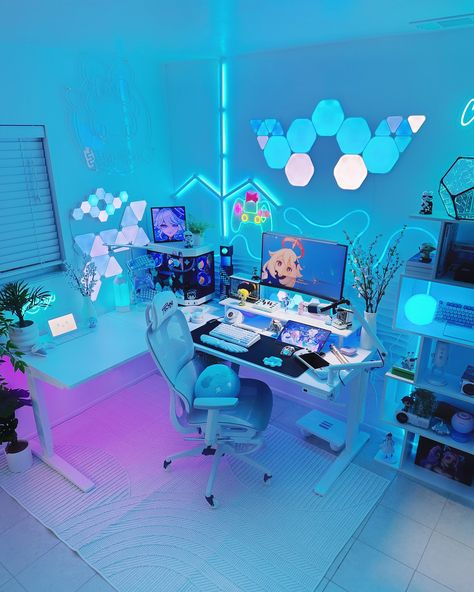 who is playing the Summertide Scales and Tales in Genshin Impact? i just started it and i am so excited to get Kirara and her new outfit🌴✨ hope you had amazing weekend🩵☁️ ⋆..𖥔 ݁ ˖*:･༄ don’t forget to follow for more tech | gaming | desk setup inspo | theme setups | cinnamoroll | star wars | futuristic content and more…. ପ૮๑ᵔ ᵕ ᵔ๑ აଓ #genshinimpact #genshin #genshinimpactedit #genshinimpactedits #hoyoverse #gamingpc #sanriolove #gamingcommunity #desksetup #technisport #gamingsetup #kawaiiga... Cool Pc Setups, Anime Bedrooms, Gaming Pc Set, Girly Desk, Gaming Desk Setup, Setup Gamer, Desktop Setup, Gaming Tech, Gaming Room Setup