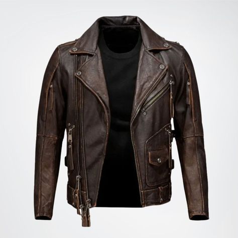 Mens Retro Vintage Motorcycle Cafe Racer Distressed Genuine Leather Jacket 🏍️ Made with top-quality leather, this jacket is perfect for riding, walking, or simply making a fashion statement. Available in various sizes including custom fit! #VintageFashion #MensStyle #BikerJacket #LeatherLove #RetroVibes 🧥 #leatherjackets #leathercraft #leatherbags #leatherbelt #leatherbag #leatherwork #leather pant #leathershirts #leatherchaps #leathervest #CafeRacer #Jacket #Leather #Biker #eBay https://e... Vintage Leather Jackets, Leather Jacket For Men, Custom Leather Jackets, Unique Jackets, Men's Leather Jacket, Vintage Leather Jacket, Vintage Motorcycle, Jacket For Men, Genuine Leather Jackets