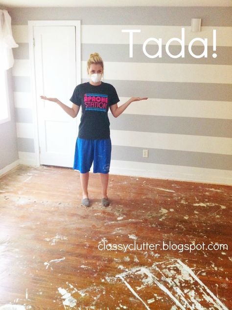 Classy Clutter: How to remove carpet and refinish wood floors: PART 1 #refinishingwood #hardwoodflooring #carpetremoval Desserts Restaurant, How To Remove Carpet, Remove Carpet, Refinish Wood Floors, Removing Carpet, Cleaning Painted Walls, Refinishing Hardwood Floors, Deep Cleaning Tips, Money Gift