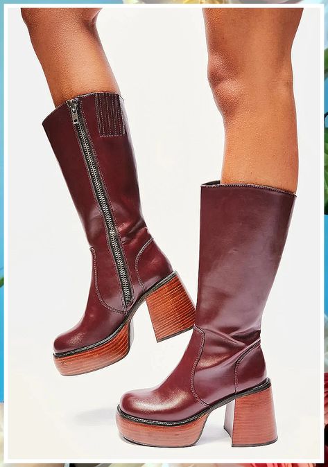 Winter Shoes Boots - The awesome habits of Smart Consumers - find all you need and buy them today. Click to Visit! 70s Boots, Winter Shoes Boots, Dr Shoes, Funky Shoes, Baby Tees, Stylish Clothes, Red Boots, Stylish Boots, Aesthetic Shoes