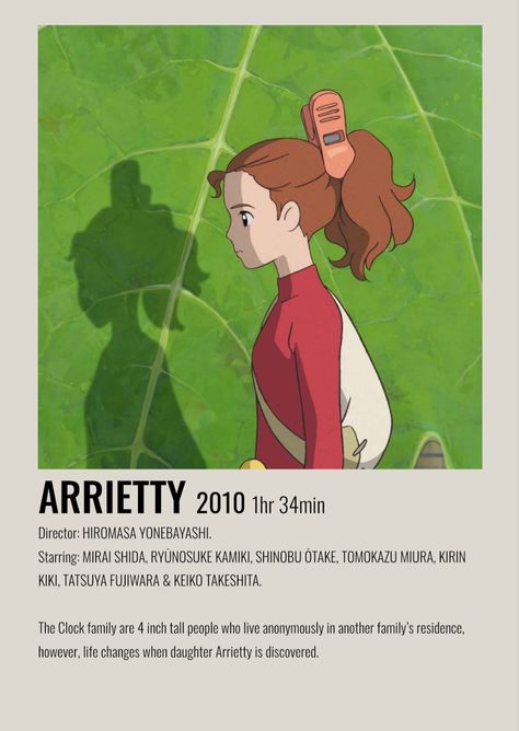 film polaroid for arrietty (2010) Painting Journal, Film Polaroid, Secret World Of Arrietty, Polaroid Posters, Ghibli Studio, Girly Movies, The Secret World, Vintage Polaroid, Book Posters