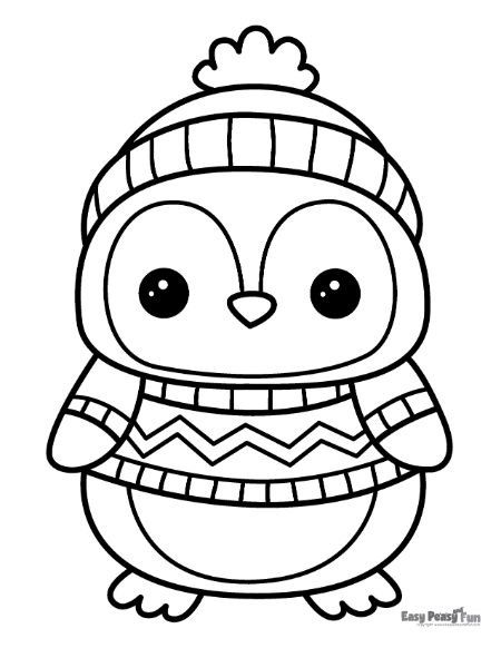 Printable Penguin Coloring Pages - Lots of Free Sheets - Easy Peasy and Fun Cute Cartoon Drawings Disney, Penguin Free Printable, Penguin Coloring Pages Free Printable, Penguin Template Free Printable Kids, Animal Coloring Pages Free Printable, Color Pages For Kids, Winter Animals Coloring Pages, Christmas Penguin Coloring Pages, Easy Coloring Pages For Kids