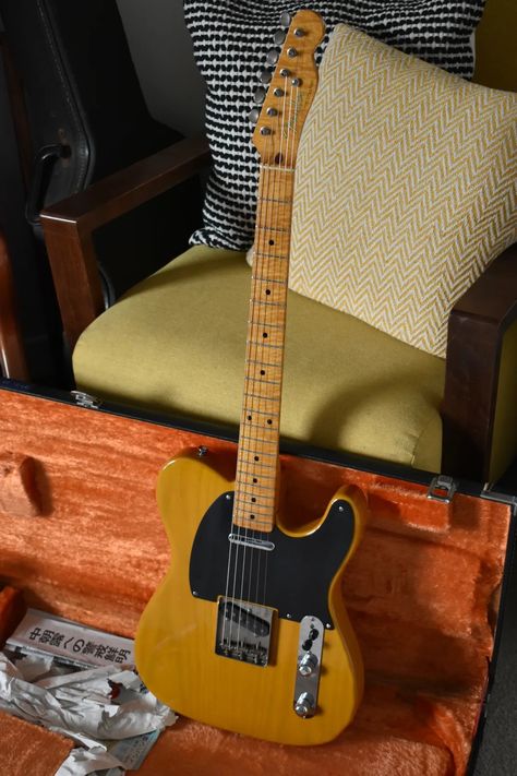 1986 Fender Japan “Order Made” TL52 '52 Telecaster Reissue Butterscotch 2-Piece Body Flame Neck Fender Telecaster Aesthetic, Telecaster Aesthetic, Telecaster Butterscotch, Fender Japan, Fender Telecaster, 2 Piece, Guitar, Japan, Quick Saves