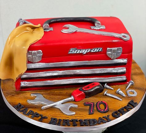 Mechanics Birthday Cake, Toolbox Cake, Mechanic Cake, Tool Box Cake, Car Cakes For Men, 90th Birthday Cakes, Anime Cake, Bakery Pastry, 60th Birthday Cakes