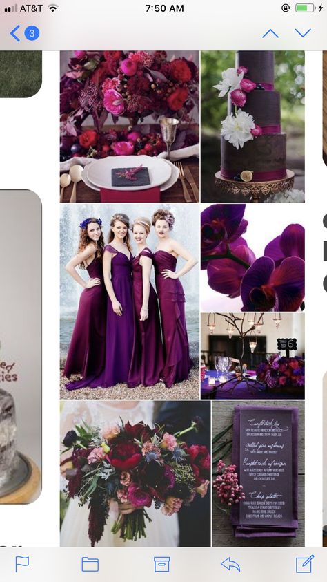 Dark Purple And Pink Wedding Theme, Black Red And Purple Wedding, Plum Aesthetic, Purple And Red Wedding, Maroon Wedding Colors, Red Purple Wedding, Red And Purple Wedding, Crimson Wedding, Fuschia Wedding