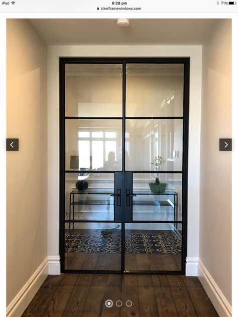 Glass French Doors Interior, Double French Door, French Doors Office, Glass Office Doors, French Doors Living Room, External French Doors, French Double Doors, Antique French Doors, Internal French Doors