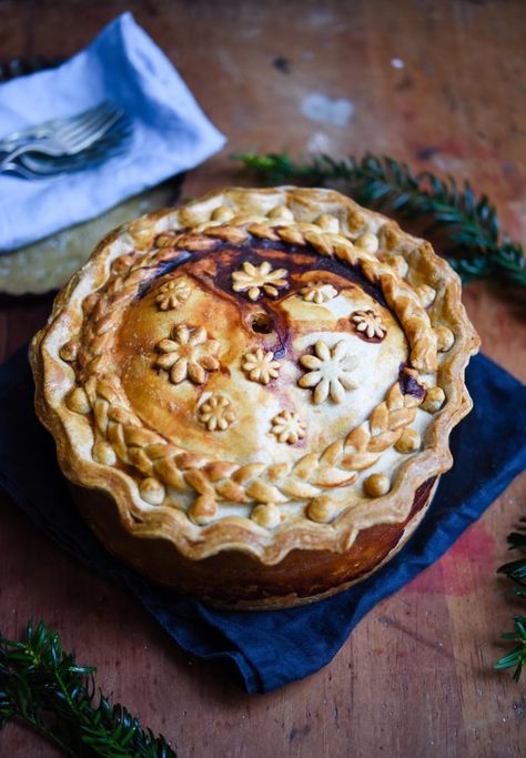 Game Pie | Patisserie Makes Perfect Hot Water Crust, Game Pie, Hot Water Crust Pastry, Pie Decoration, Savory Pies Recipes, Hp Sauce, Figgy Pudding, Uk Food, Faux Food