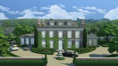 English Country Manor Exterior, English Manor Houses Floor Plans, Sims 4 English Country House, Sims 4 Manor Cc, Sims 4 English Manor, Country Manor Floor Plan, Sims 4 Manor Interior, English Country Estate Floor Plans, English Manor Floor Plan