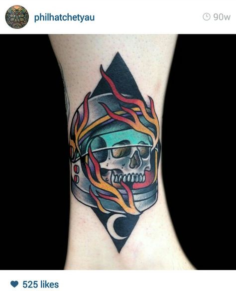 Phil Hatchet-Yau Traditional Hatchet Tattoo, Hatchet Tattoo, Cabin Tattoo, Pyramid Tattoo, Circus Tattoo, Kali Tattoo, Space Helmet, Traditional Ink, Dancing Skeleton