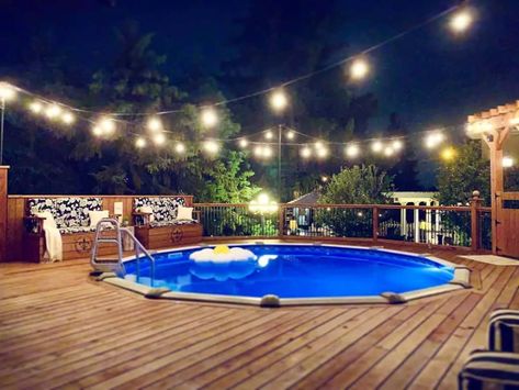 Above Ground Pool With Deck, Pool With Deck, Pool Deck Decorations, Above Ground Pool Deck Ideas, Decks Around Pools, Above Ground Pool Deck, Pool Deck Ideas, Pool Deck Plans, Best Above Ground Pool