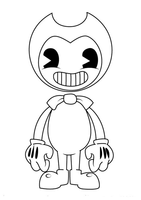 Bendy Coloring Pages Bendy And The Ink Machine Coloring Pages, How To Draw Bendy Step By Step, How To Draw Bendy, Bendy Coloring Pages, Bendy Drawing, Fnaf Coloring Pages, Kid Coloring Page, Free Coloring Sheets, Coloring Pages For Boys