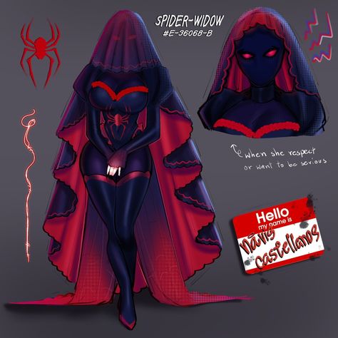 Spiderman Oc Art, Spiderman Girl, Marvel Character Design, Spider Queen, Villain Costumes, Kingdom Hearts Fanart, Black Spiderman, Spiderman Artwork, Female Character Concept