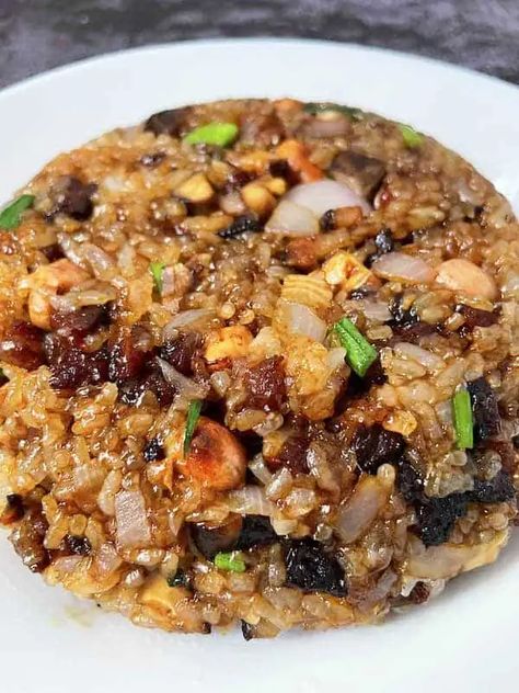 Authentic Chinese Sticky Rice (Nuo Mi Fan) - Cook Like Asian Chinese Sticky Rice, Caldo Recipe, Rice Stir Fry, Asian Dinner, Sushi Roll Recipes, Chinese Stir Fry, Chinese Sausage, Authentic Chinese Recipes, Hawaii Food