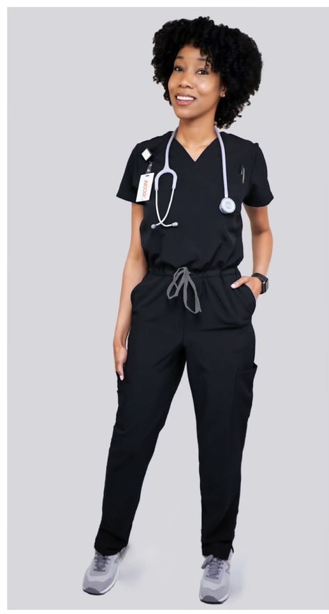 ★★★★★ "Beautiful, love the material. Will buy again" howardcami #Joccini #jumpsuitscrub #womens Scrub Jumpsuit, Gray Scrubs, Scrub Ideas, Gray Jumpsuit, Doctor Scrubs, Uniform Outfits, Scrub Style, Doctor Outfit, Burgundy Jumpsuit