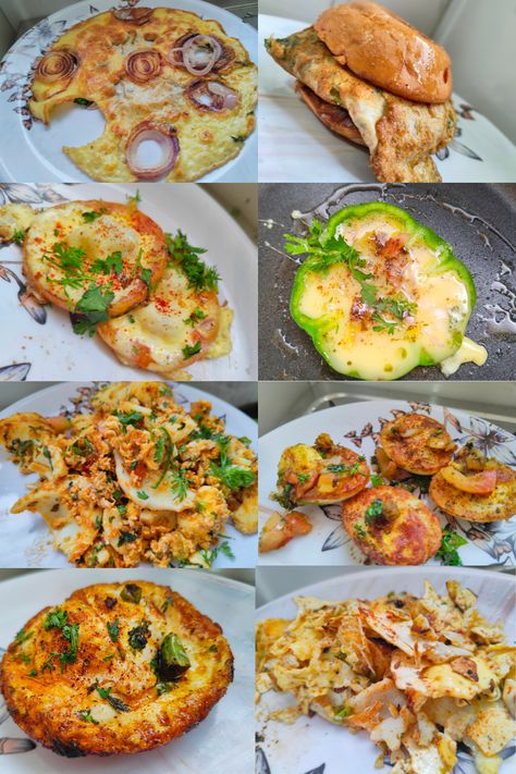 Easy Egg Recipes Loaded Bread, Omelette Healthy, Bread Omelette, Easy Egg Breakfast, Healthy Omelette, Egg Bhurji, Types Of Eggs, Easy Egg Recipes, Healthy Eggs