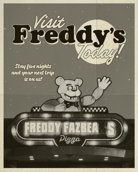 Freddy Movie, Fnaf Crafts, Fnaf Wallpapers, Fnaf Movie, Poster Room, Freddy Fazbear, Fnaf Drawings, Fnaf Art, Poster Stickers