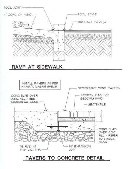 Landscape Construction Details, Landscape Details Architecture, Contemporary Architecture House, Construction Details Architecture, Concrete Foundation, Landscape Details, Pavement Design, Architecture Design Presentation, Architecture Drawing Presentation