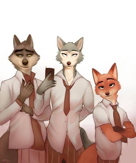 Nick Wilde X Mr Wolf, Disney Guys Characters, Sing Characters As Humans, Zootopia Pawpsicle, Beastars Zootopia, Mr Wolf Fanart, Vi Cosplay, Art Of The Day, Cartoon Characters As Humans