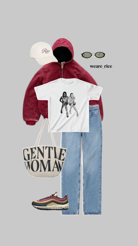 Jeans and graphic tee with Nike sneakers and tote bag Jacket With Jeans, Girl Fits, Spring 2024, Street Style Outfit, Outfit Idea, Style Board, Outfit Inspirations, Graphic Tshirt, Street Style