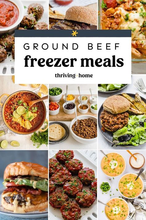 Ground Beef Freezer Meals. Hamburger Freezer Meals Ground Beef, Hamburger Meat Freezer Meals, Ground Beef Recipes Freezer Meal, Make Ahead Freezer Meals For One, Beef Freezer Meals Make Ahead, Ground Beef Freezer Meals Make Ahead, Freezer Meals With Ground Beef, Hamburger Meal Prep, Frozen Ground Beef Recipes