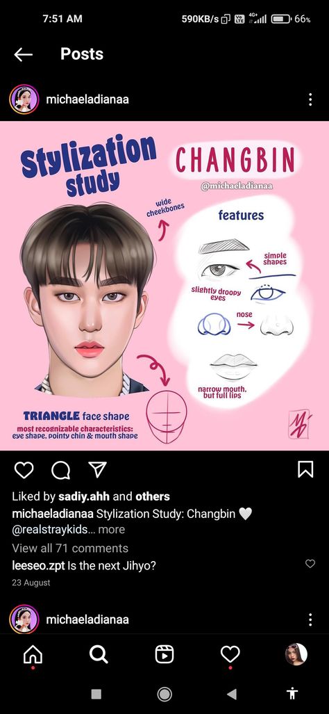 Stylization Study Skz, Skz Changbin Drawing, Michaeladianaa Stylization Study, Changbin Drawing Easy, How To Draw Skz, Changbin Drawing, Stylization Study, Let's Make Art, Face Study